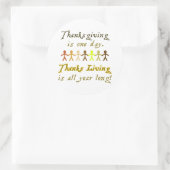 Thanksgiving Papier Knipsels Schattige Gezegde Ronde Sticker (Tas)