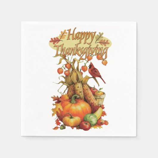 Thanksgiving Papier-luiers Servet (Voorkant)