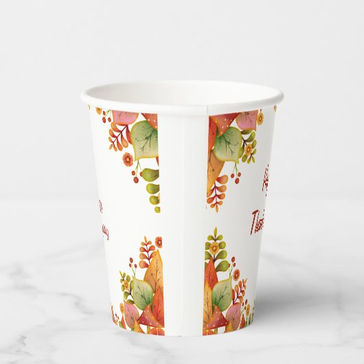 Thanksgiving Papieren Bekers (Rechts)