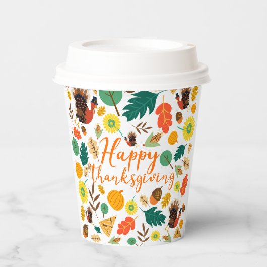 Thanksgiving Papieren Bekers (Voorkant)