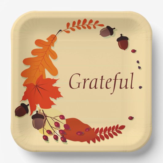 Thanksgiving papieren borden bordje (Voorkant)