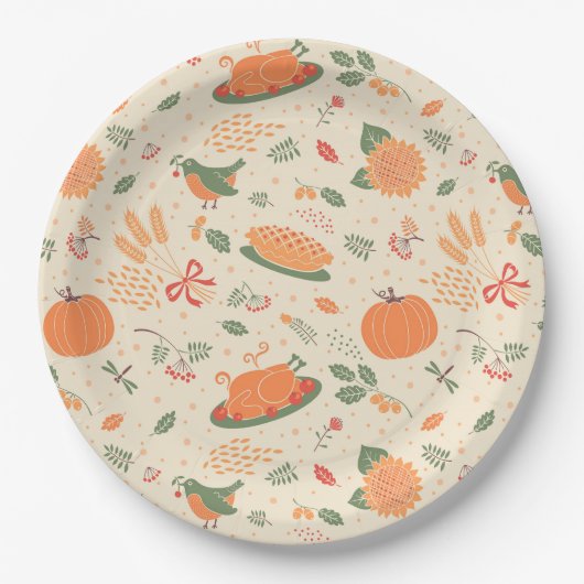 Thanksgiving Papieren Bordje (Voorkant)