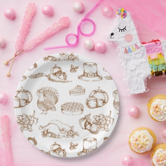 Thanksgiving Papieren Bordje (Feest)