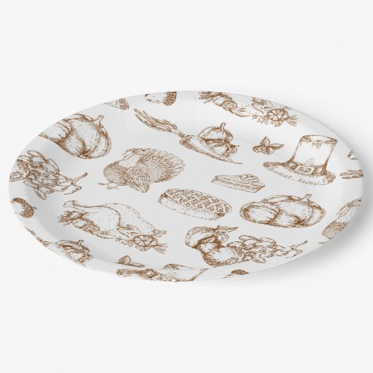 Thanksgiving Papieren Bordje (Gekanteld)