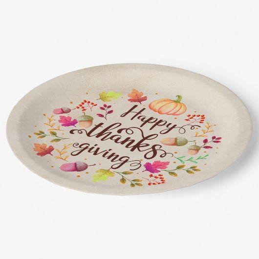 Thanksgiving Papieren Bordje (Gekanteld)
