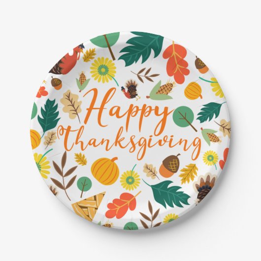 Thanksgiving Papieren Bordje (Voorkant)