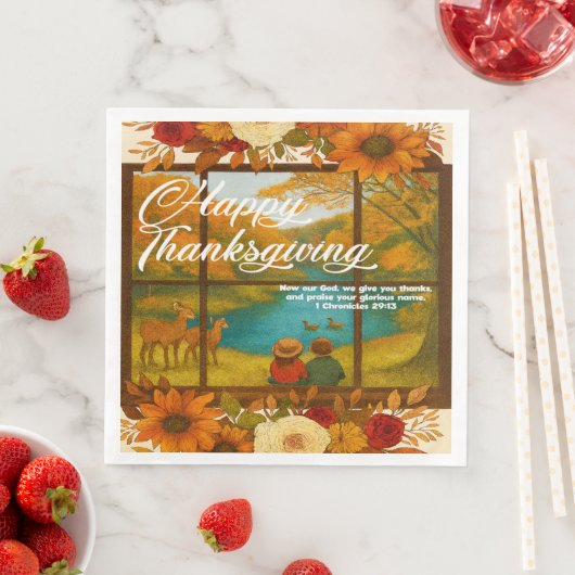 Thanksgiving-papieren servet (Insitu)