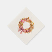 Thanksgiving papieren servetten met grote herfstta (Hoek)