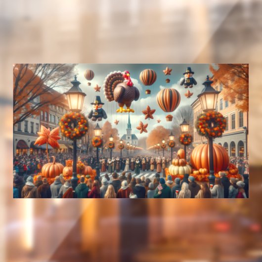 Thanksgiving Parade Window Cling Raamsticker (Vel 2)