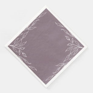 Thanksgiving-partij Mauve Leaf Motif Servet