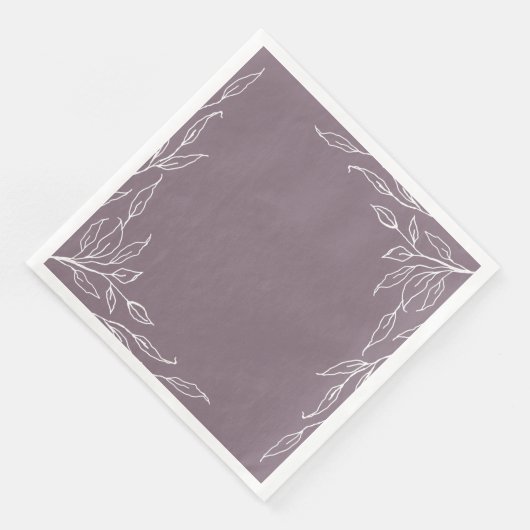 Thanksgiving-partij Mauve Leaf Motif Servet (Hoek)