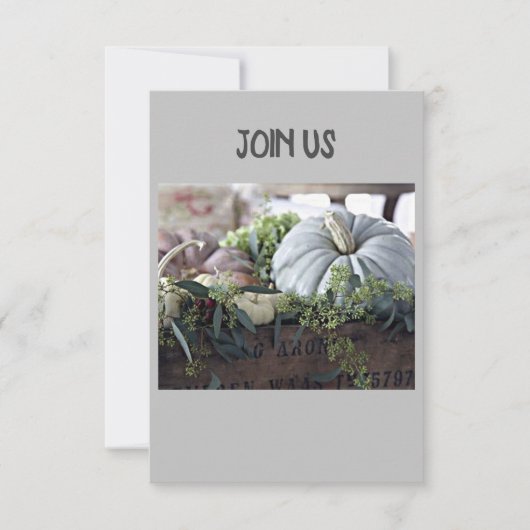 **THANKSGIVING PARTIJ OF DINNER** INVITATIE KAART (Voorkant)