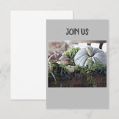 **THANKSGIVING PARTIJ OF DINNER** INVITATIE KAART (Voorkant / Achterkant)