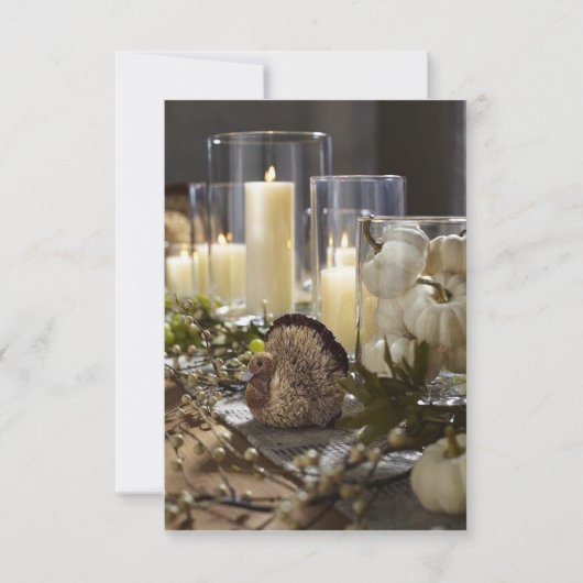 **THANKSGIVING PARTIJ OF DINNER** INVITATIE KAART (Voorkant)