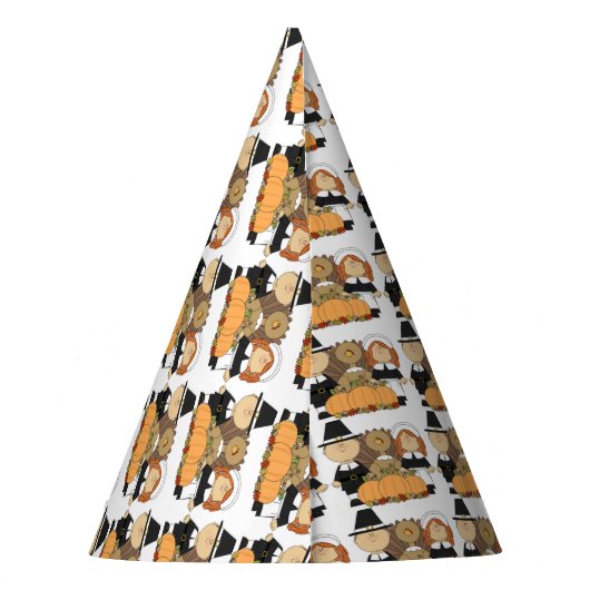 Thanksgiving Partij Pet/Pelgrims Feesthoedjes (Achterkant)