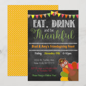 Thanksgiving Partij uitnodigen Kaart (Voorkant / Achterkant)