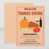 Thanksgiving-partij-uitnodigingsbrochure Kaart (Voorkant / Achterkant)