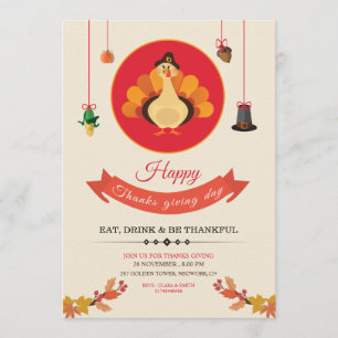 Thanksgiving Party Flyer Kaart