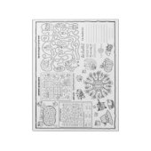 Thanksgiving Party Kleuractiviteit voor kinderen Notitieblok (Linkerzijde)