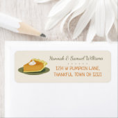 Thanksgiving Party Pompoen Pie Herfst Herfst Adres Etiket (Insitu)