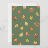 Thanksgiving Party Rustiek Vriendsgiving Diner Kaart (Achterkant)