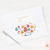 Thanksgiving Party Sticker aangepaste tekst (Envelop)