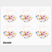 Thanksgiving Party Sticker aangepaste tekst (Vel)