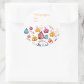 Thanksgiving Party Sticker aangepaste tekst (Tas)