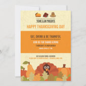 Thanksgiving Party Uitnodiging Kaart (Voorkant)