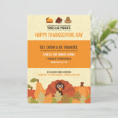 Thanksgiving Party Uitnodiging Kaart (Staand voorkant)