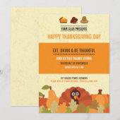 Thanksgiving Party Uitnodiging Kaart (Voorkant / Achterkant)