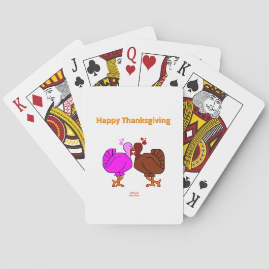Thanksgiving-passie-afspeelkaarten Pokerkaarten (Achterkant)