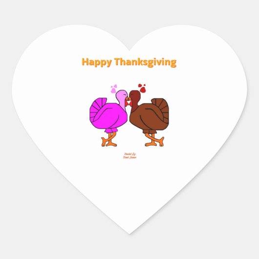 Thanksgiving Passion Heart Sticker (Voorkant)