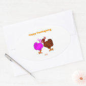 Thanksgiving Passion Oval Sticker (Envelop)
