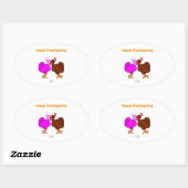 Thanksgiving Passion Oval Sticker (Vel)