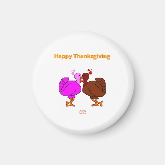 Thanksgiving Passion Round Magnet (Voorkant)