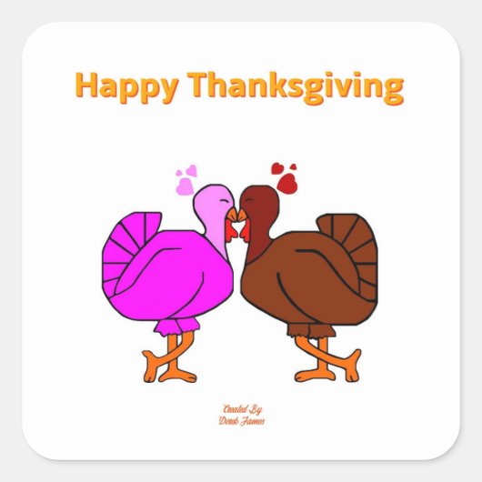 Thanksgiving Passion Square Sticker (Voorkant)
