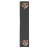 Thanksgiving Patchwork Gewatteerde Kalkoen Herfst Korte Tafelloper (Voorkant)