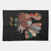 Thanksgiving Patchwork Gewatteerde Kalkoen Herfst Theedoek (Horizontaal)