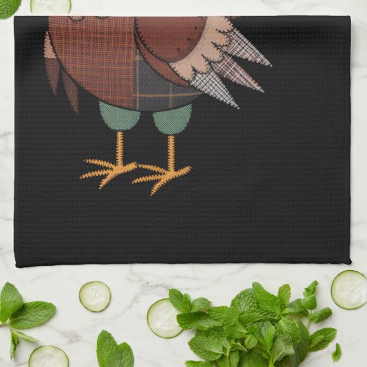 Thanksgiving Patchwork Quilted Turkije Herfst Theedoek (Gevouwen)