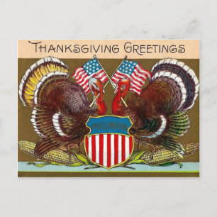 Thanksgiving Patriottisch Briefkaart