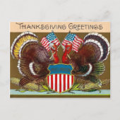 Thanksgiving Patriottisch Briefkaart (Voorkant)