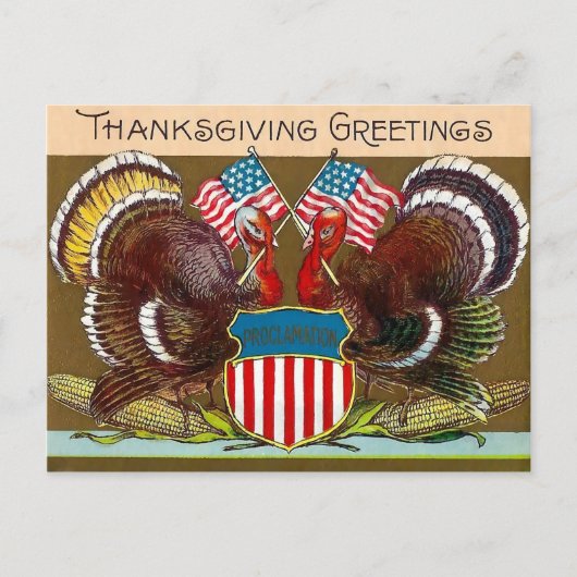  Thanksgiving Patriottisch Briefkaart (Voorkant)