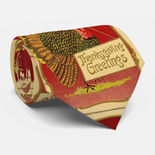  Thanksgiving Patriottisch Turkije Stropdas (Opgerold)