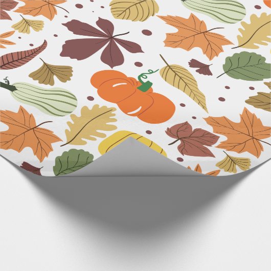 Thanksgiving Patroon Cadeaupapier (Hoek)