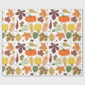 Thanksgiving Patroon Cadeaupapier (Vlak)