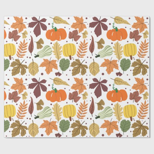 Thanksgiving Patroon Cadeaupapier (Vlak)