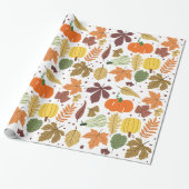 Thanksgiving Patroon Cadeaupapier (Uitgerold)