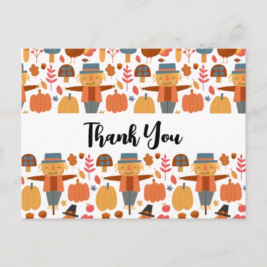 Thanksgiving Patroon Hartelijk dank Briefkaart (Voorkant)