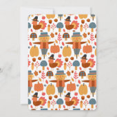 Thanksgiving Patroon met kalkoenen en pijlen Kaart (Achterkant)